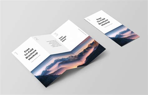 Free Trifold Brochure Mockup — Medialoot