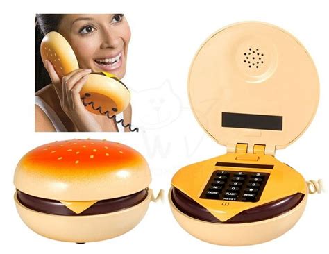 A very cute Hamburger phone Can be used as an extension set Opens from ...