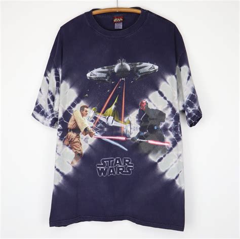 1999 Star Wars Phantom Menace Tie Dye Shirt | Shirts, Vintage shirts ...