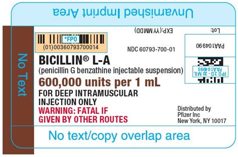 Bicillin LA - FDA prescribing information, side effects and uses