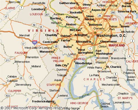 Map Of Washington Dc And Maryland Area - London Top Attractions Map