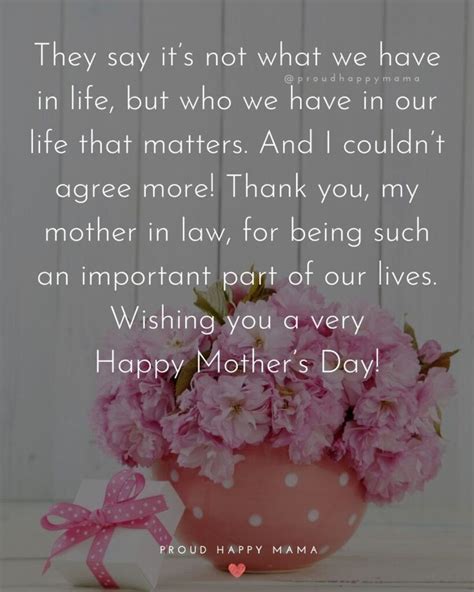 Find the perfect happy Mothers Day quotes for mother in law to wish your mother in … | Happy ...