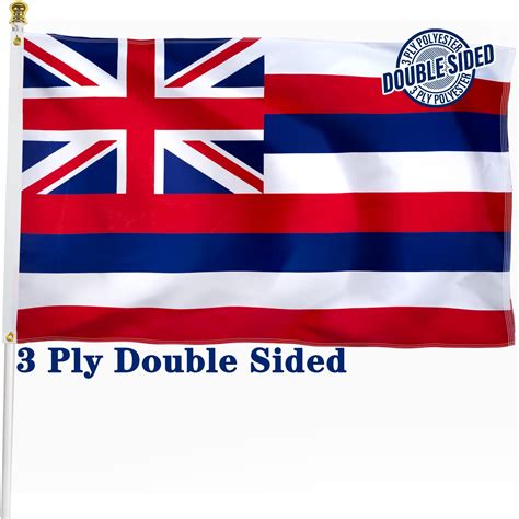 Hawaii State Flag 3x5 ft, 3 Ply Double Sided Durable Polyester HI ...