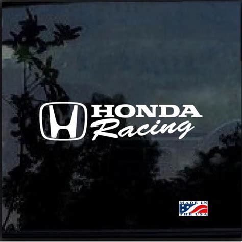 Honda Racing Window Decal Sticker | Custom Made In the USA | Fast Shipping