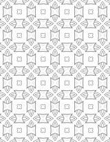 Adult Geometric Pattern Coloring Pages Book Seamless  sketch template