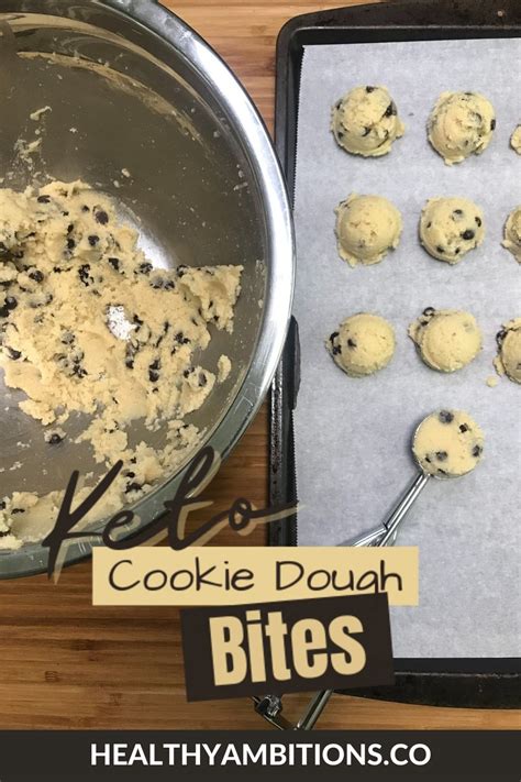 Frozen Keto Cookie Dough Bites | Healthy Ambitions