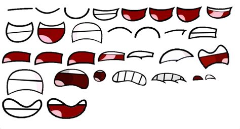 So i put the inanimate insanity mouths in a sheet. Yes i know its not bfdi but still ...