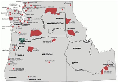 Washington State Tribes Map - Printable Map