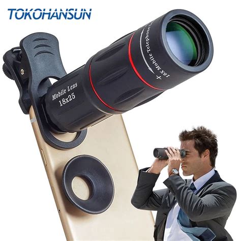 TOKOHANSUN HD Mobile Phone Telephoto Lens 18X Zoom Telescope Camera For ...