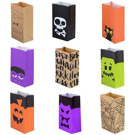 Halloween Candy Bags Treat - 10 PCS Party Supplies Kids Bags for Trick ...