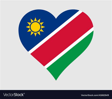 Namibia heart flag namibian love shape banner icon