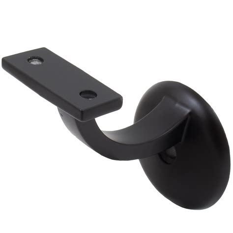 Heavy-Duty Round Aluminum Handrail Bracket -Matte Black