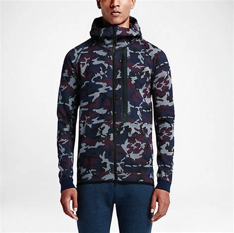 Nike Tech Fleece Camo Hoodie Obsidian | SportFits.com