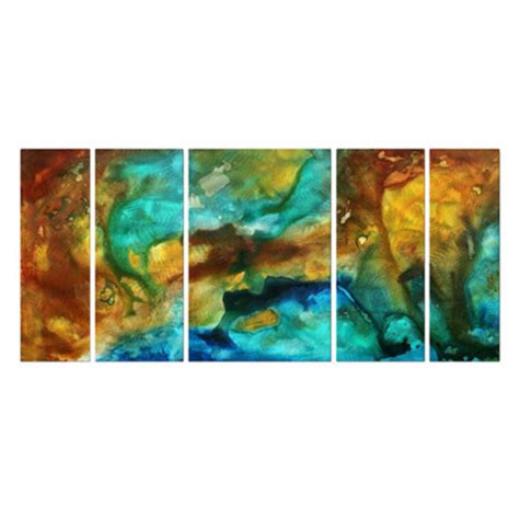 River Of Rust Metal Wall Art - Set of 5 - 56W x 23.5H in. - Walmart.com