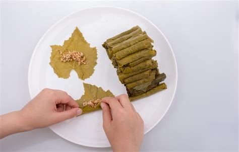 Premium Photo | Stuffed grape leaves in turkish style