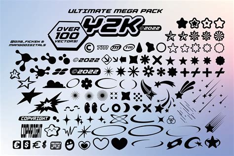 Y2K Aesthetic Icons and Vector Template 100 Resources for Logos ...