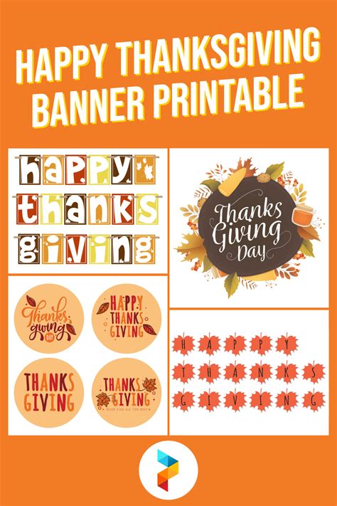 Happy Thanksgiving Banner - 10 Free PDF Printables | Printablee