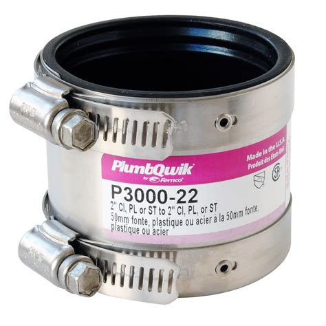 Fernco 2-in x 2.28-in dia Flexible PVC Coupling Fittings at Lowes.com