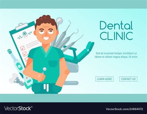 Dental clinic banner Royalty Free Vector Image