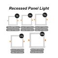 ECOL Square LED Pin light 3-18w Recessed Ceiling Lights Panel Light ...