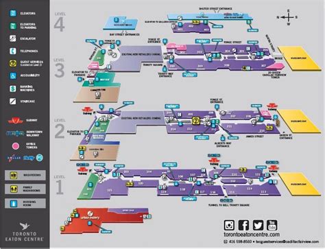 Eaton centre map - Toronto Eaton Centre map (Canada)