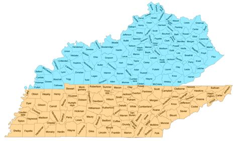 Map Of Kentucky Tennessee Draw A Topographic Map - vrogue.co