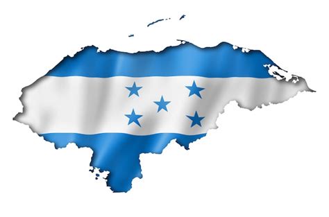 Premium Photo | Honduras flag map