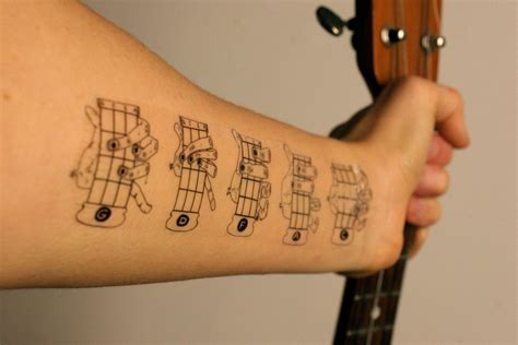 24 Useful Tattoos That Have A Practical Application. | Ukulele tattoo ...