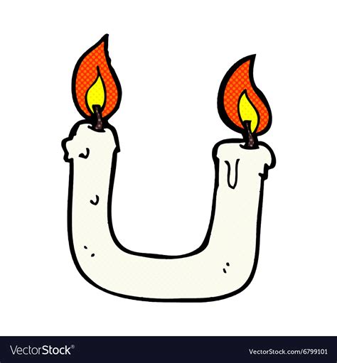 Burning the candle at both ends comic cartoon Vector Image