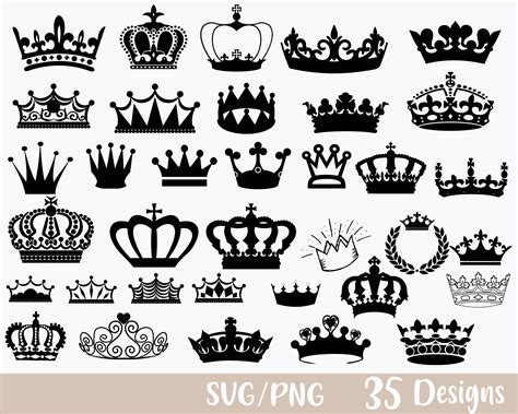 Crowns SVG Bundle Crown Png Crown Vector Crown Clipart - Etsy