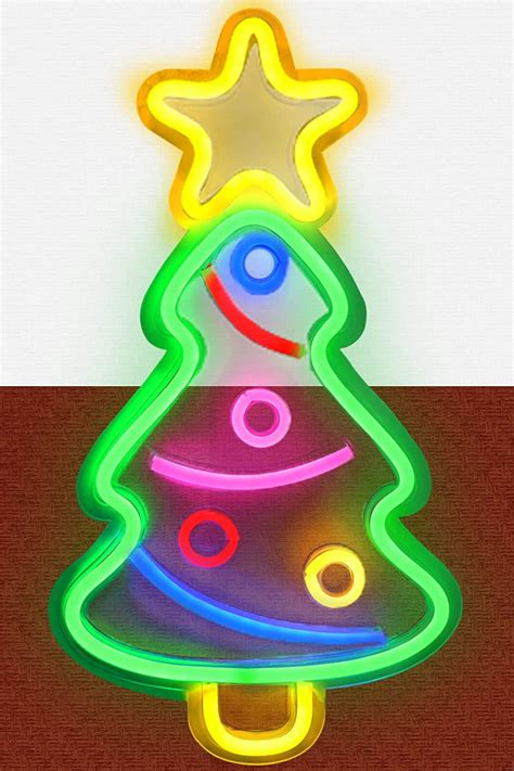 This LED Neon Christmas Tree Wall Decoration Will Light Up The Holidays