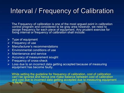 Instrument Calibration