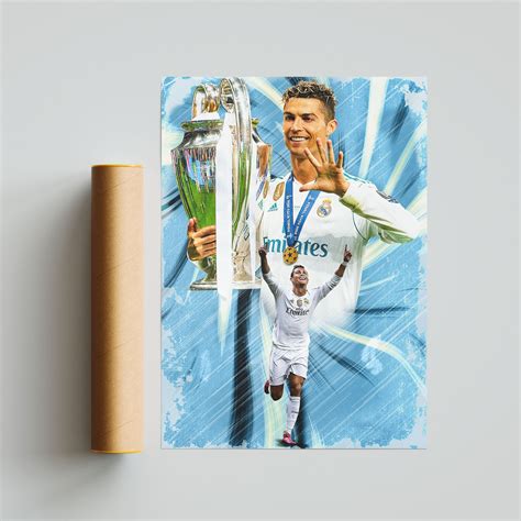 Cristiano Ronaldo Real Madrid Poster / Football Poster / - Etsy