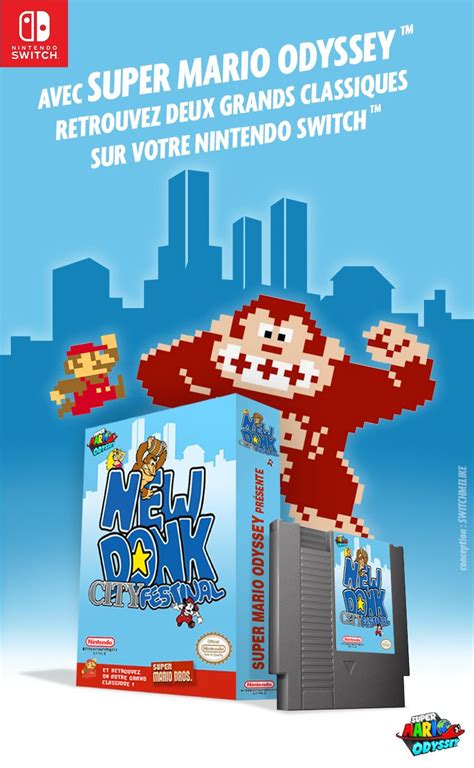 New Donk City Festival, NES box Fan Art from Switchme, Super Mario Odyssey, Nintendo Switch ...