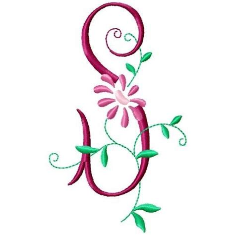 Monogram Floral S Embroidery Design | AnnTheGran.com | Embroidery designs, Floral monogram ...