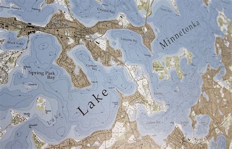 Lake Minnetonka Canvas Lake Map premium Quality - Etsy