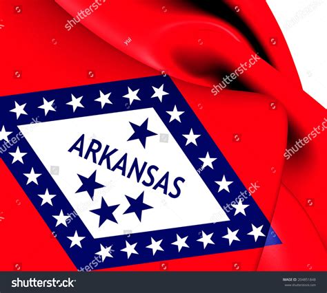 Flag Of Arkansas, Usa. Close Up. Stock Photo 204851848 : Shutterstock