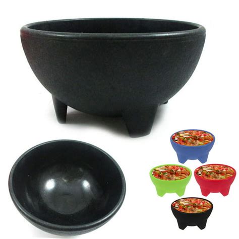 4PCS Salsa Bowl Set Plastic Mexican Molcajete Chips Guacamole Bowls Serving Dish - Walmart.com ...