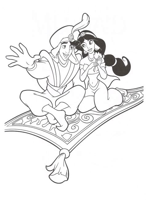 Jasmine Aladdin Coloring Pages