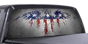 Amazon.com: VuScapes - AMERICAN PATRIOTIC 2 - Rear Window Truck Graphic - decal suv view thru ...