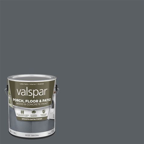 Valspar Dark Gray Satin Interior/Exterior Porch and Floor Paint (Actual ...