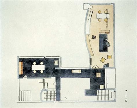 План второго этажа виллы Ля Роша. | 建築, コルビュジェ