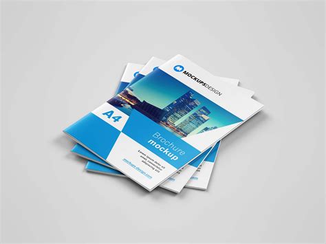 8 Free A4 Brochure Mockups (PSD)