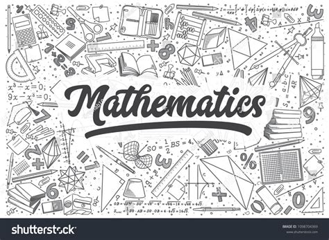 Hand drawn mathematics doodle set. Lettering - Mathematicsmathematics# ...