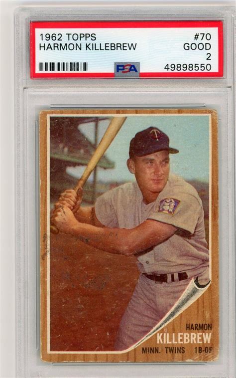 Harmon Killebrew 1962 Topps #70 Card. PSA – Brigandi Coins & Collectibles