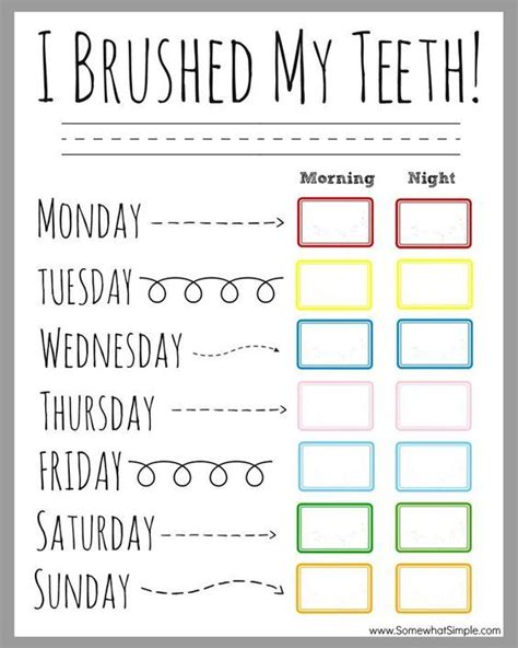 20 best Printable Brushing Charts for Kids images on Pinterest | Brush teeth, Tooth brushing and ...