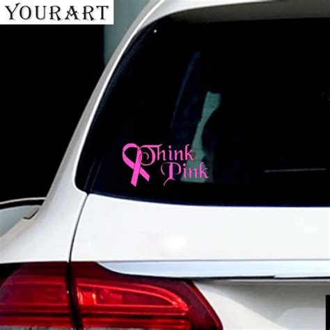 Yourart 7.9" Think Pink Car Accessories Stickers Decal Motorcycle Vinyl ...