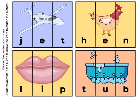 Free Printable CVC Word Puzzles - In The Playroom