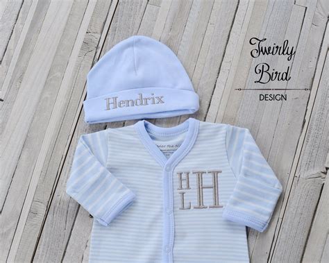 Baby Boy Blue Personalized Outfit | Etsy | Baby boy blues, Coming home ...