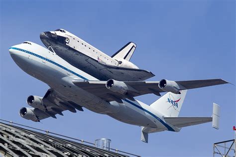 Space Shuttle Endeavour OV105 on top of a Boeing 747 Shuttle Carrier ...